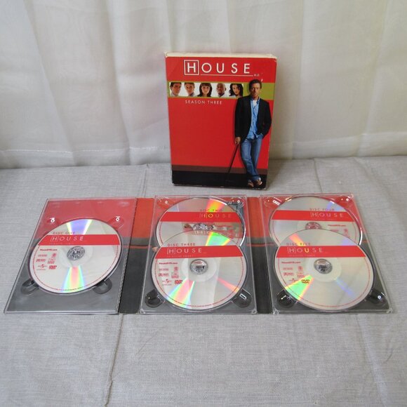 House MD DVD Set Season 3 4 Disc Slip Cover Medical Comedy TV Series - Picture 6 of 7